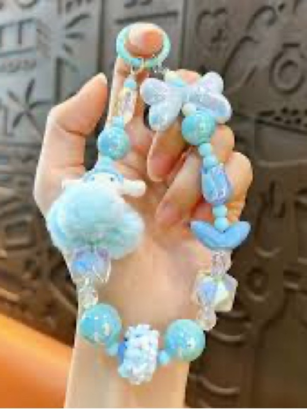 🌺5/$25🌺Sanrio Cinnamonroll Blue Accessory Beaded Phone/Bag Charm-NWOT